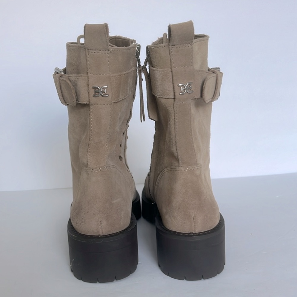 Sam Edelman Women's Junip Combat Boot Suede Leather Lug Sole Shoes Size 8.5M New - Picture 7 of 9